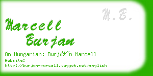 marcell burjan business card